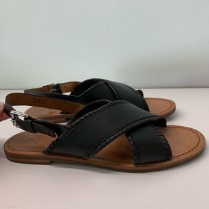Frye Robin Feather Crisscross Leather Sandal 11